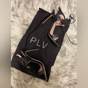 size 6 plv heels dust bag included worn once. dust bag included.